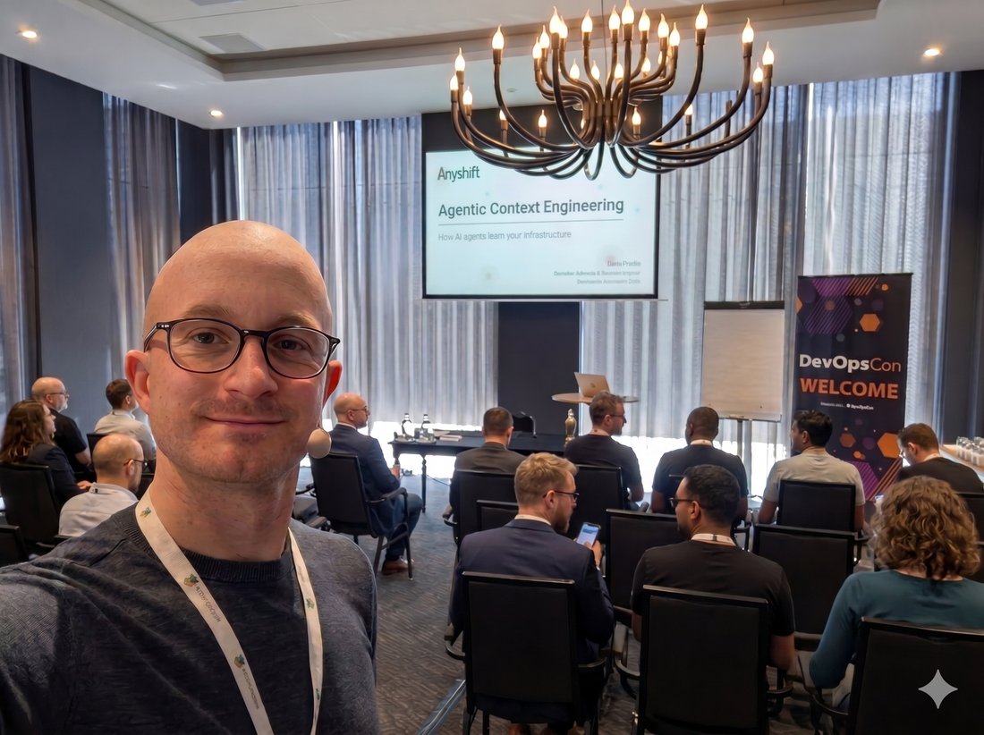Anyshift on stage at DevOpsCon Amsterdam